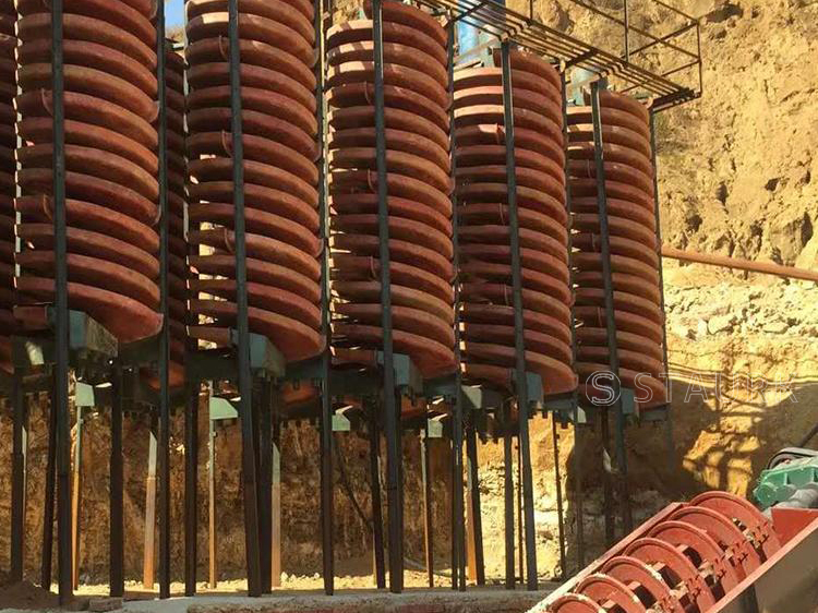 China spiral chute separator gold spiral wheel concentrator ore China spiral chute separator gold spiral wheel concentrator ore
