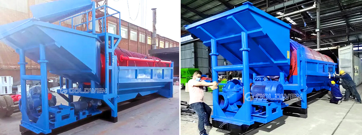 China trommel rotary drum screen for washing mining sand machine