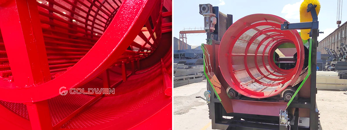 China trommel rotary drum screen for washing mining sand machine